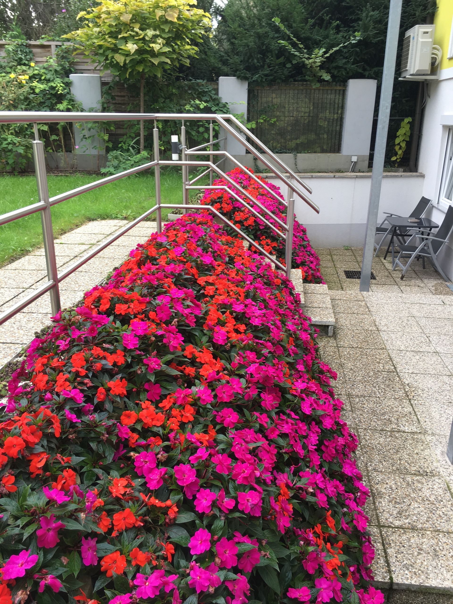 View from garden apartment with terrace